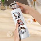 Gobelet personnalisé avec paille, cadeau photo personnalisé pour papa, tasse isotherme en acier inoxydable de 30 oz, cadeau d'anniversaire pour la fête des pères pour papa mari, tasse de voyage pour