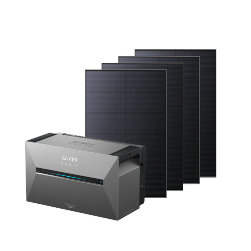 Anker SOLIX Solarbank 3 Pro + 4 panneaux solaires bifaciaux 445 W (1780 W au total)