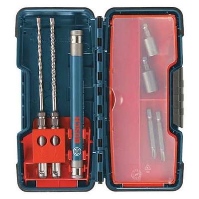 BOSCH HC2309 2-Cutter Hammer Drill Bit Set 5/32", 3/16", No 2, No 3, 1/4",