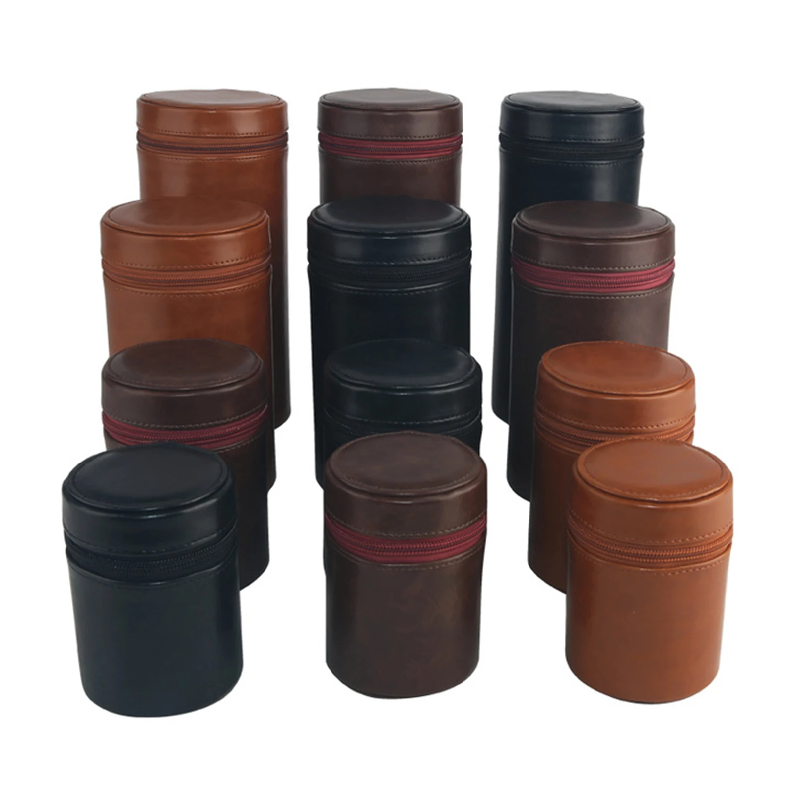 Robuste Kamera-Objektivtasche aus PU-Leder, Retro-Objektivtasche für Canon\Nikon\Sony\Pentax\Fujifilm-Kameras, exquisite Geschenke für Freunde Image