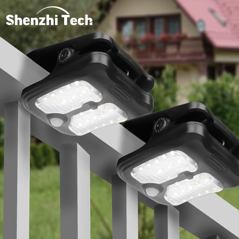 30LED Solar Garten Außenleuchten Clip Licht Wasserdicht Bewegungsmelder Camping Lampe Wiederaufladbar für Landschaft Outdoor Wanddeko