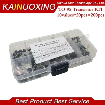 200PCS 10wert BC337 BC327 2N2222 2N2907 2N3904 2N3906 S8050 S8550 A1015 C1815 Transistor Sortiment Image