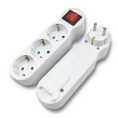 EU-Stecker-Adapter, Standard-Konvertierungssteckdose, EIN/AUS-Schalter, 6 A/250 V, deutscher Image