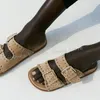 Wildleder Gürtel Schnalle Slipper Sandalen Slip-On Einfarbig Mode Prägnante Elegante Sexy Luxus Sommer Outdoor Frauen Schuhe Runde kappe