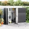 Garden Tool Shed Anthracite 225x89x161 cm Galvanised Steel, Outdoor Garden Storage Shed