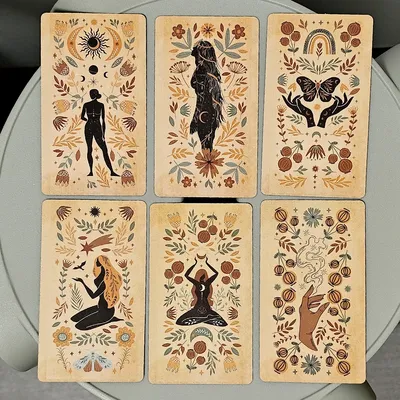 Witch Magick Oracle Deck 10,3 x 6 cm mit Schlüsselwörtern, 40 Stück Inspirationskarten Image