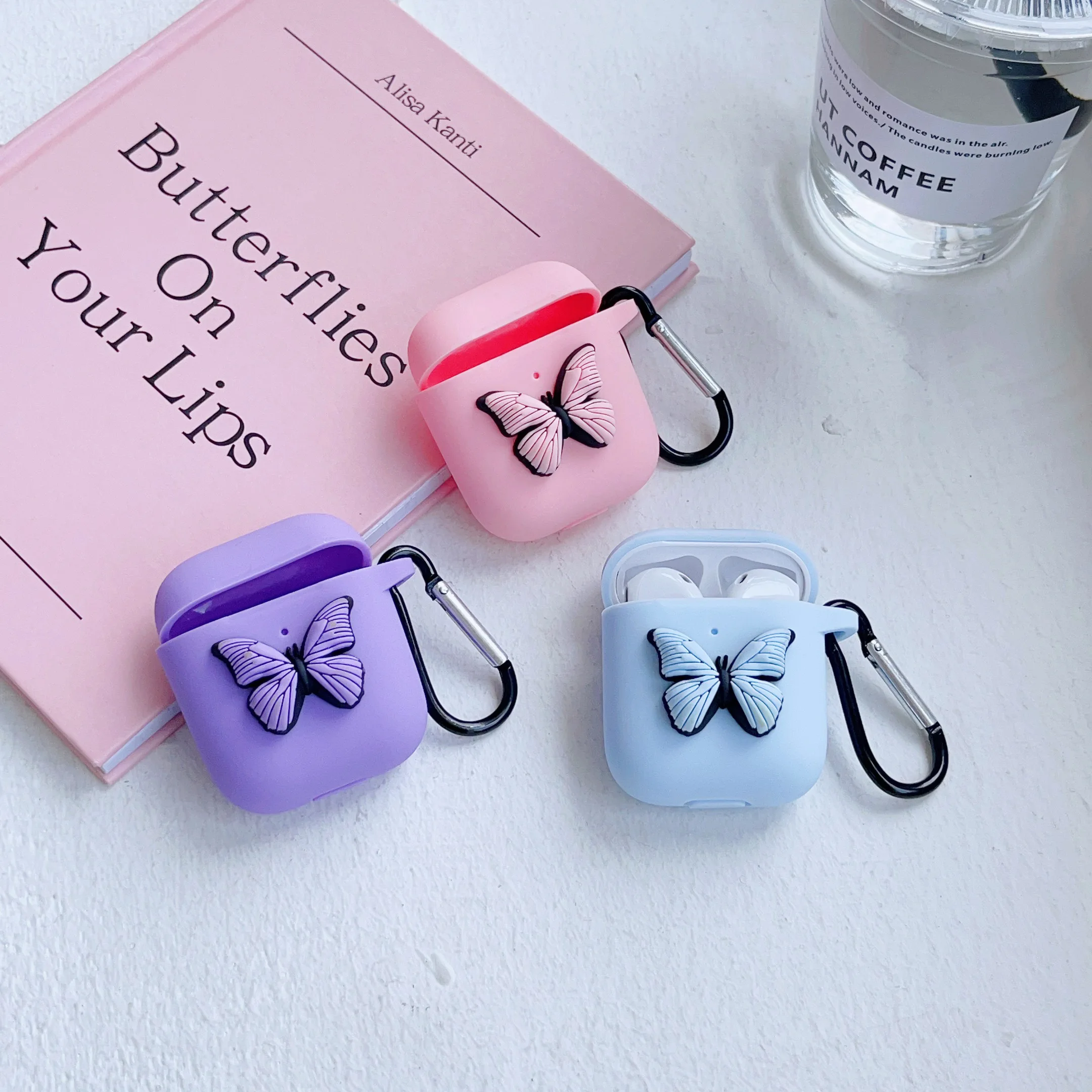 Cartoon Silikon Schmetterling Kopfhörer hülle Image