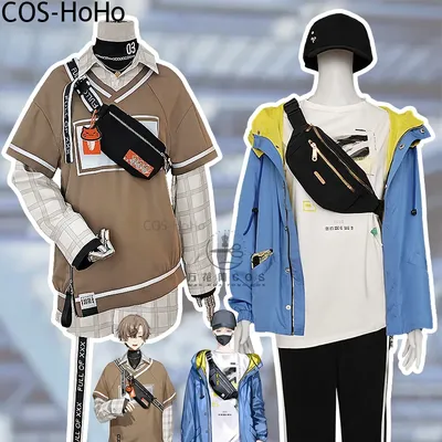 COS-HoHo Vtuber Nijisanji Alban Knox Sonny Brisko Spiel Anzug Hübsche Uniform Cosplay Kostüm Image