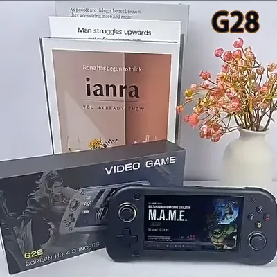 Neue Open Source Retro Handheld Videospielkonsole G28 4,3 Zoll IPS 20000+Spiele 128g Tragbarer Image