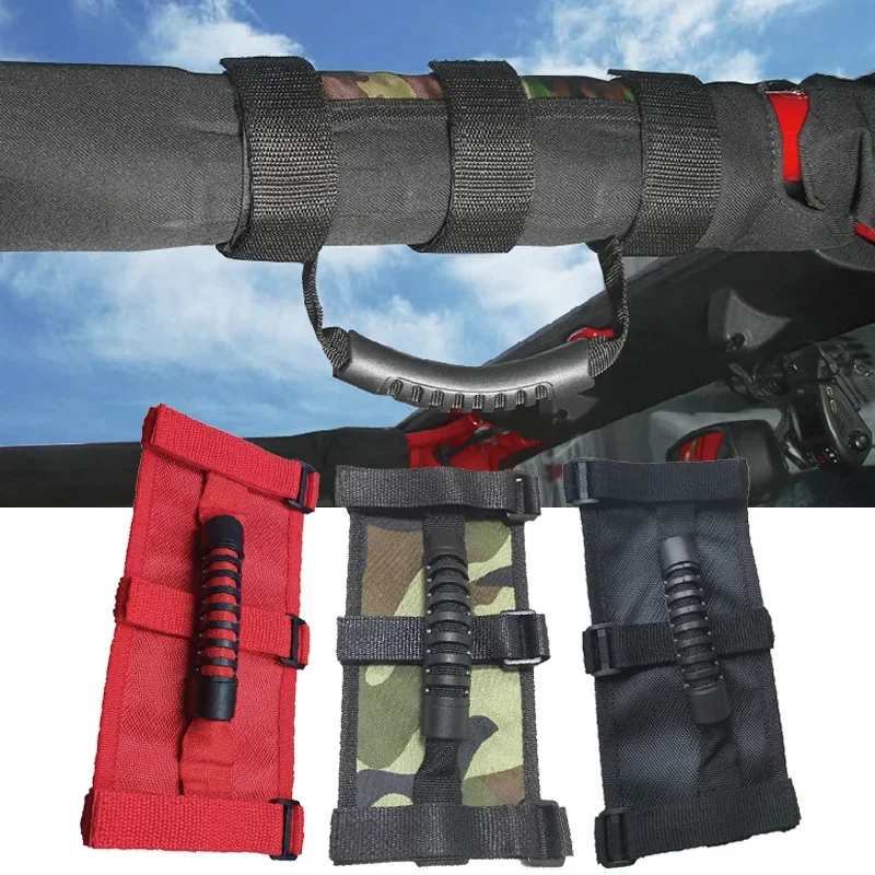 4x4WD Armlehne Top Haltegriffe Grip Bar Ziehen Tab Roll Bar Halterung Für Jeep Wrangler CJ TJ JK JL Sport Sahara Rubicon Image