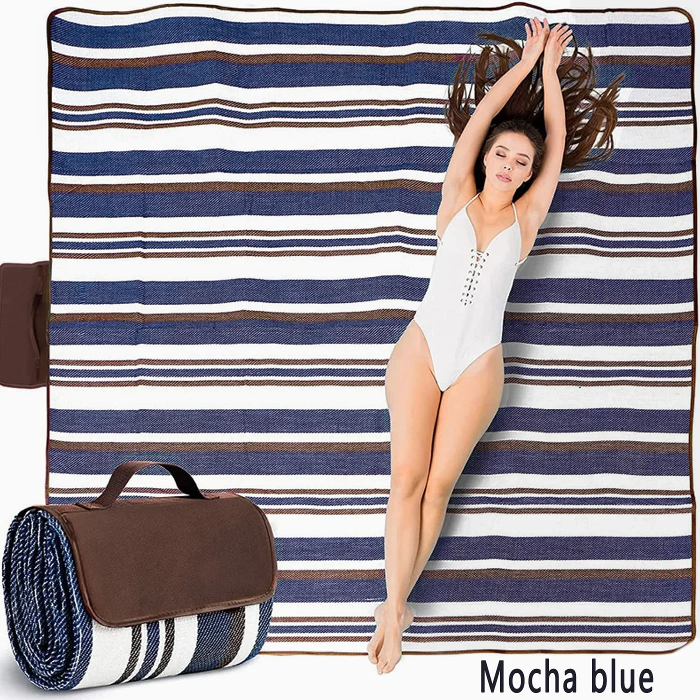 Extra große Picknick decken, wasserdicht sand dicht faltbar im Freien, Mode handliche Tasche, Strand matte für Frühling Sommer Camping Image