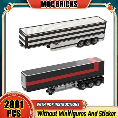 Moc-Bausteine, Auflieger für riesigen Polizei-LKW, Modell-Technologie-Block, angepasst an Image