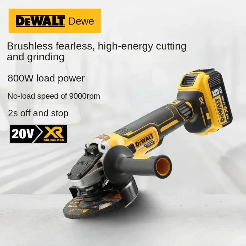 Dewalt dcg405 125mm Flach kopf winkels chl eifer blanke Werkzeug maschine Schneide maschine 18V Lithium batterie bürstenlose Werkzeuge Image