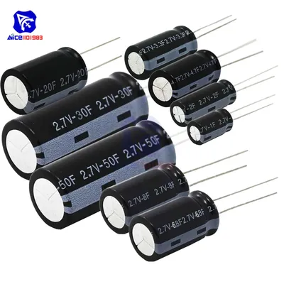 Super-Farad Kondensator 2,7 V 1-50F Hohe Frequenz 2 Pin Super Kondensator für Auto Stereo Image