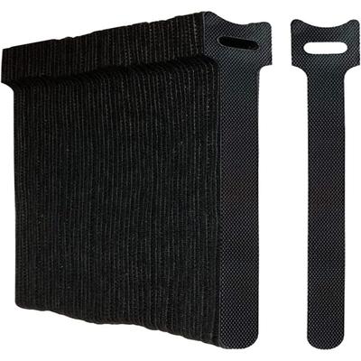 Klett Kabelbinder Wiederverwendbare Schwarz 100 Stück Klettband Klettkabelbinder Kabel Klettband Image