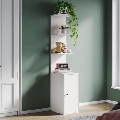 Sonni - Multifunktionales Regal mit 3 Etagen & Schrankfach für Wohnzimmer, Küche, Flur – 160cm Image