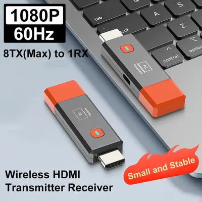 Wireless HDMI Video Transmitter and Receiver Extender kit TV Stick Dongle Adapter For PC Camera Laptop To Projector Monitor TV