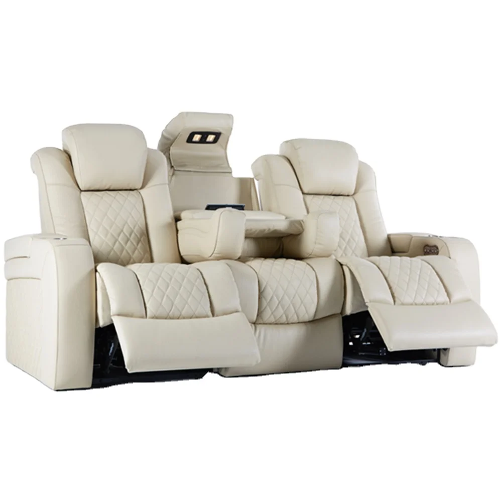 Luxury Italian Home Furniture Sofa Set Genuine Leather Power Recliner Sofa Furniture Living Room Furniture Modern