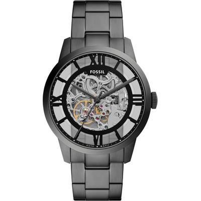 Automatikuhr FOSSIL "TOWNSMAN Automatic", anthrazit, Armbanduhren, Herren, Armbanduhr, Herrenuhr, Mechanische Uhr, Lederarmband, analog Image