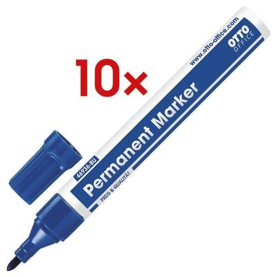 OTTO Office 10x Permanent-Marker blau Image