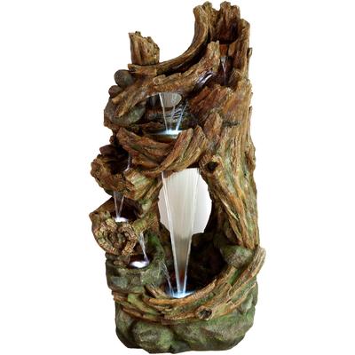 ACQUAARTE Gartenbrunnen "Wasserfall KALLONI", transparent (natürlich), Wasserspiele, Komplettset mit LED-Beleuchtung, Pumpe und Anschlussmaterial Image