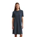 Jerseykleid MARC O'POLO "mit TENCEL™ Modal", Damen, Gr. XXS, Normalgrößen, muted blau, Obermaterial: 50% Baumwolle, 47% Modal, 3% Elasthan; Futter: 100% Nicht verfügbar, unifarben, loose fit knielang, Rundhals, Kurzarm, Kleider