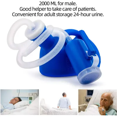 2000ml Urinal For Men Spill Proof Men's Potty Portable Urinal Pee Bottle For Home Camping Car