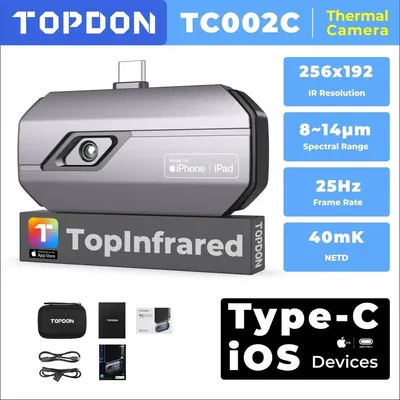 TOPDON TC002C Thermal Camera for IOS TYPE C 256 x 192 IR High Resolution Infrared Test Report