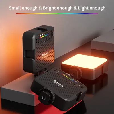 Desiontal Mini Fill Light RGB Video Lights Photography Lighting Selfie Light for Camera Photo Studio