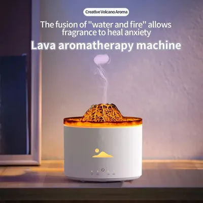Plug in Volcano Aromatic Diffuser 230ml Cool Mist Aromatherapy Essential Oil Diffuser 3-speed timer