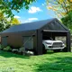 Garage portatile per carichi pesanti da 12'x20' di alta qualità, tettoia per carport con porta ad