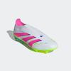 Fußballschuh ADIDAS PERFORMANCE "PREDATOR LEAGUE LACELESS FG/MG", Gr. 43, cloud weiß, lucid pink, lucid lemon, Synthetik, sportlich, Schuhe, für Rasenplätze