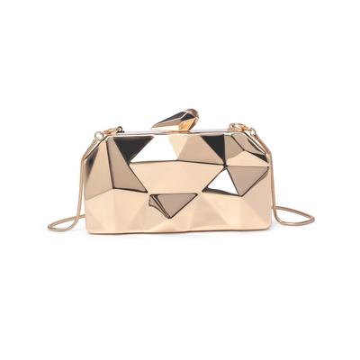 Women's Shiloh Geometric Shaped Evening Bag by Urban Expressions in Gold (Size NO SIZE)