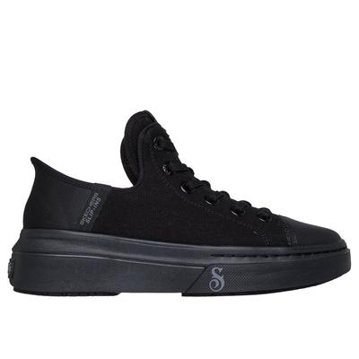 Skechers Women's Slip-ins Work: Snoop One Slip Resistant - OG Canvas Sneaker | Size 11.0 | Black | Textile/Leather