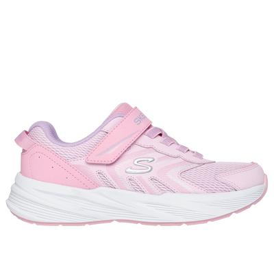 Skechers Girl's Microspec Tread Sneaker | Size 2.5 | Light Pink | Synthetic/Textile | Machine Washable
