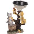 Belle statue d'animal lampe solaire lampe solaire d'extérieur lampe de jardin en résine pour chat