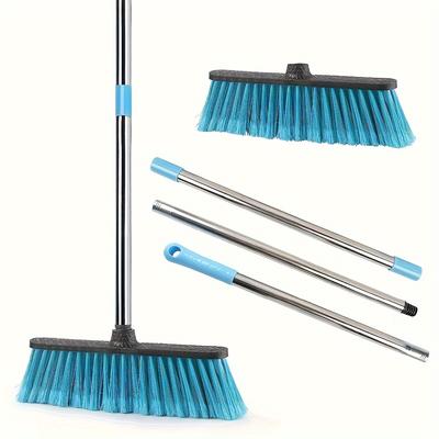 TEMU Floor Cleaning Broom, Stiff Bristle Grout Broom, Designed For Cleaning Bathrooms, Kitchens, And Patios. Image