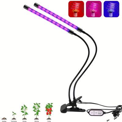TEMU Full Plant Growth Lamp, Usb Plant Bulb, Greenhouse Tent Light, 6500k/3000k/660nm Led Plant Light For Timer Switch Remote Control 3 10 Types Of Brightness For Gardening Image