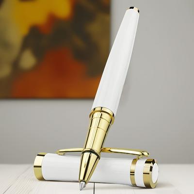 TEMU Stonego 1pc Metal Gem Pen - Smooth Round Ballpoint Pen, Office Luxury Retractable Gem Pen, Fine Tip 0.5mm, Elegant Pen, -end Pen Suitable For Men And Women Image