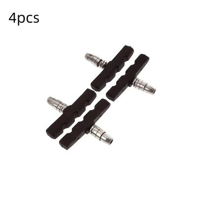 TEMU 4pcs Black Pads For Mountain Bikes - Quiet, Durable Rubber Pads With Screws For Smooth Braking Performance, Bicycle Brake Upgrade|sleek |durable Rubber Pads Image