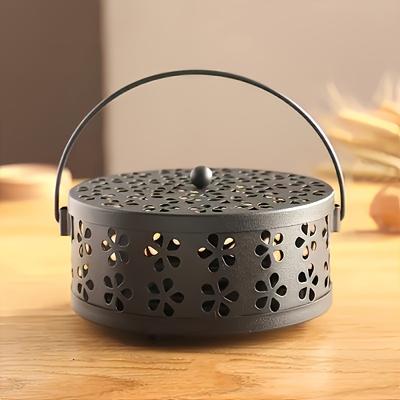 TEMU Vintage Cast Iron Coil Holder With Handle - Portable Iron , Vintage Portable Net Screwdriver For Home And Outdoor Camping Decoration Image