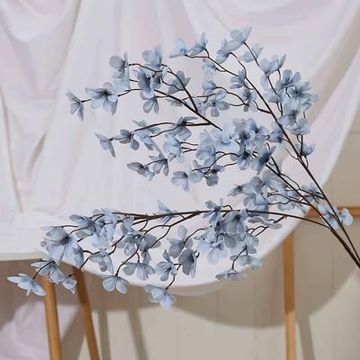 TEMU 1pc 89cm Long White Wine Red Blue Party Decoration Holiday Decoration Courtyard Decoration Flower Arrangement Accessories Fake Flowers Image