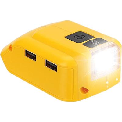 Akku-Adapter für anwendbare Dewalt 18 V, USB-Handy-Ladegerät, LED-Arbeitsleuchte mit Image