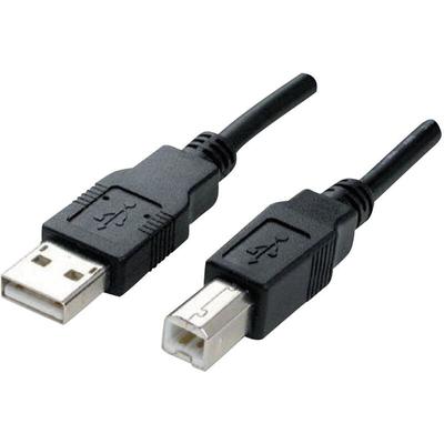 Manhattan - USB-Kabel usb 2.0 usb-a Stecker, usb-b Stecker 1.80 m Schwarz vergoldete Steckkontakte, Image