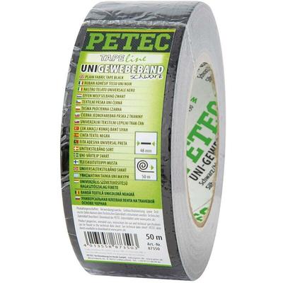 Uni Gewebeband 50 m x 48 mm Schwarz - Petec Image