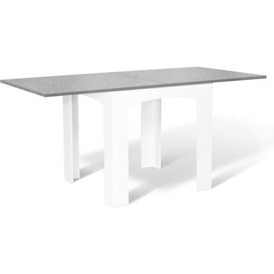 Ausziehbarer Esstisch Rechteck dona 4-8 Personen Tischplatte Betoneffekt 80-160 cm Image