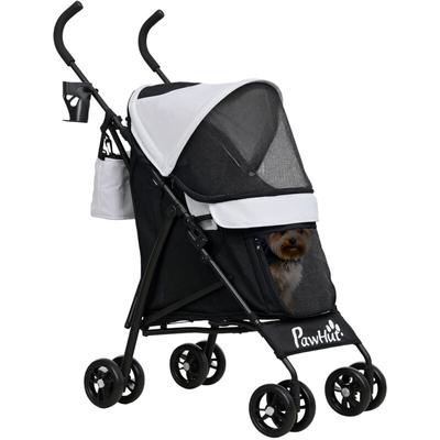 Hundewagen Hundebuggy klappbar für Hunde & Katzen bis 4 kg Katzenbuggy mit Netzfenstern, Image