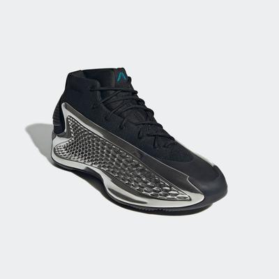 Basketballschuh ADIDAS PERFORMANCE "ANTHONY EDWARDS 1 LOW", Gr. 41, schwarz (core schwarz, silber metallic, core schwarz), Textil, Synthetik, sportlich, Schuhe Image