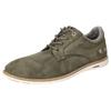 Schnürschuh MUSTANG SHOES, Herren, Gr. 42, grün (oliv), Lederimitat, Textil, casual, Schuhe, Freizeitschuh, Halbschuh, Schnürschuh mit Perforation