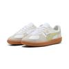 Sneaker PUMA "PALERMO LTH", Gr. 47, puma weiß, vapor gray, pistachio grün, Leder, mehrfarbig, sportlich, Schuhe